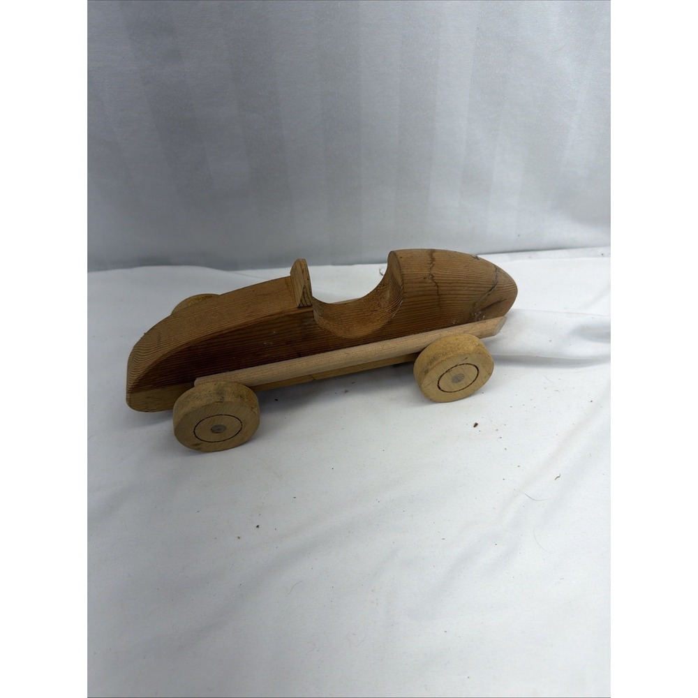 Push Along Car 12" Rolling Wooden Toy Car